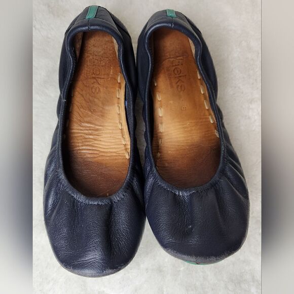 Tieks navy blue Leather Ballet Flats Size 6 - Picture 1 of 9